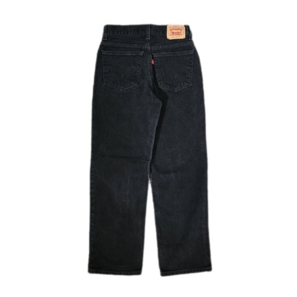 Levi Strauss Black Jeans Denim Black Washed Slim Size 16 W26 L28 - Picture 10 of 12